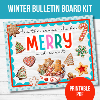 Preview of Winter Bulletin Board Kit, Classroom Printable Decor, Holiday Bulletin Board Kit