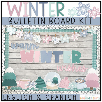 Preview of Winter Bulletin Board Kit | English & Spanish Versions | Student Activity