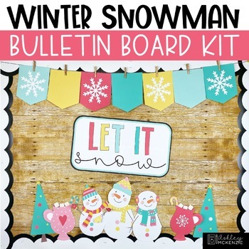 Preview of Winter Bulletin Board Kit - Snowman Theme