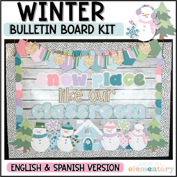 Preview of Winter Bulletin Board Kit | Trendy Winter Class Decor | January Decor