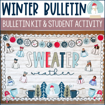 Preview of Winter Bulletin Board | January Bulletin Board | Ugly Christmas Sweater Template