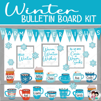 Preview of Winter Bulletin Board | Let It Snow Décor | January Bulletin Board