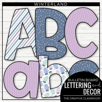 Preview of Winter Bulletin Board Lettering and Borders