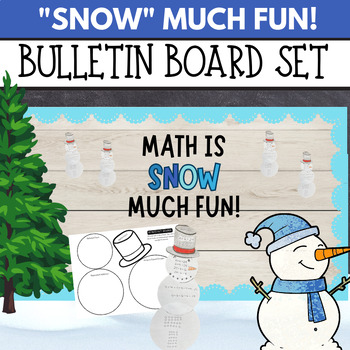 Preview of Winter Bulletin Board Set: Math and Reading Fun with Snowman Craft