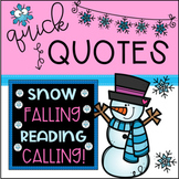 Reading Bulletin Board | Winter Door Decor | EDITABLE Snow