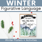 Winter Bulletin Board , Winter figurative language posters