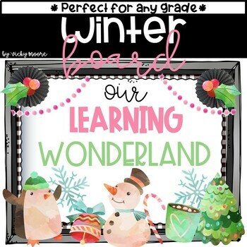 Preview of Winter Bulletin Board or Door Decor | Winter Wonderland | Learning Wonderland