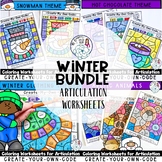 Winter Bundle: Create Your Own Code Articulation Worksheets