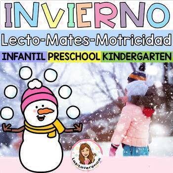 Preview of Winter Bundle / Paquete Invierno. Math. Literacy. Fine Motor. January. Spanish