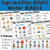 Winter Bingo Game Bundle | Winter Bingo Cards with Four Th