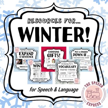 Preview of Winter Bundle for Middle School Speech and Language