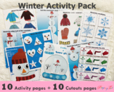 Winter Busy Book, Snowman Activities, Winter Clothes Activ