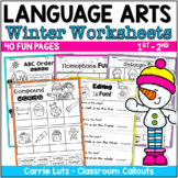 Winter ELA Worksheets – No-Prep Busy Work | First Grade Ch