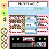 Winter COMPLETE BUNDLE - Name Tags- How Many Tall - Calend