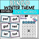 Winter CVC Word BINGO Cards - No Prep Printable & Editable