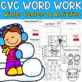 Winter CVC Word Work Activities and Printables | Literacy Centers