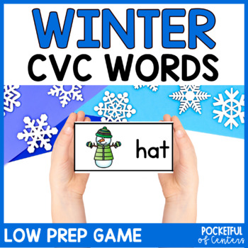 Preview of Winter CVC Words Game