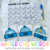 Winter CVC Words - Matching CVC Words to Pictures - CVC Ma