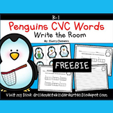 Winter CVC Words | Penguins | FREEBIE