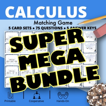Preview of Winter: Calculus SUPER MEGA BUNDLE of Matching Games