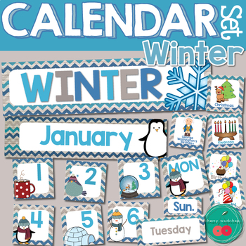 Preview of Winter Calendar Numbers