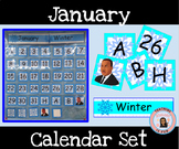 January Winter Calendar Numbers Back to School Classroom Decor