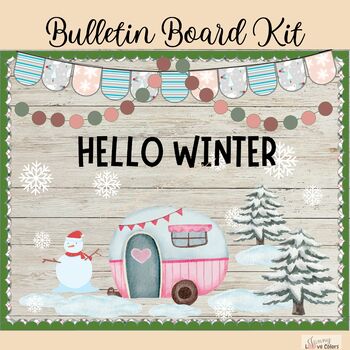 Preview of Winter Caravan - January Bulletin Board Kit or Door Decoration Classroom decor