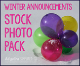 Winter Celebration/ Announcements Stock Photos
