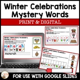 Winter Celebrations Mystery Vocabulary Beginning Sound Mat