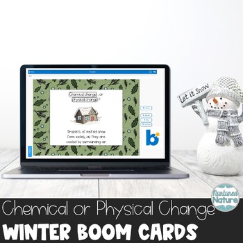 Preview of Winter Chemical or Physical Changes in Matter Boom Cards