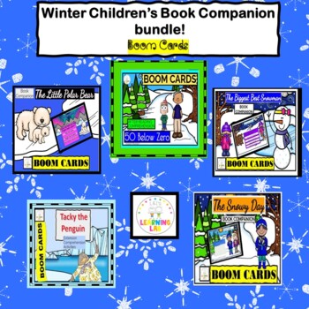 Preview of Winter Children's Literature BOOK COMPANIONS BUNDLE Boom Cards