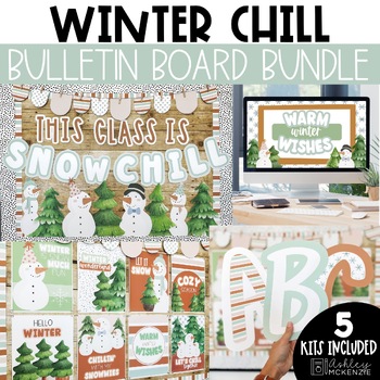 Preview of Winter Chill Classroom Decor Bulletin Board Bundle | Seasonal Classroom Decor