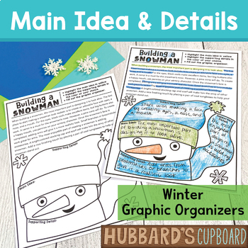 Preview of Winter Activities - Reading - Main Idea & Supporting Detail - Graphic Organizers