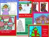 Bundle of Winter Christmas Activities for Centers, Subs, a