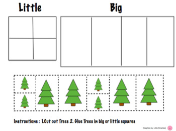 Big and Small Worksheets--Christmas Themed