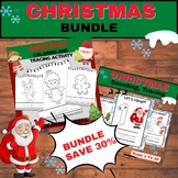 Winter Christmas Bundle | Coloring, Tracing, first day bac