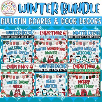 Preview of Winter & Christmas Classroom Decor Bundle - Bulletin Boards and Door Decor Kit