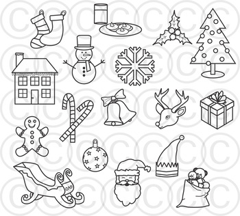 Winter Christmas Clip Art by PGP Graphics by PGP Graphics | TpT