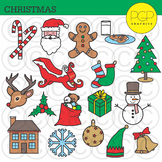 Winter Christmas Clip Art by PGP Graphics *b&w images included