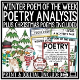 Winter Christmas December Poetry Reading Comprehension Pas