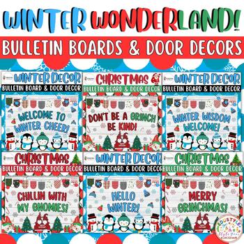 Preview of Winter & Christmas Decor Kit - Classroom Bulletin Boards and Door Decor Bundle