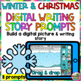 Winter & Christmas Digital Writing Prompts- Digital Build 