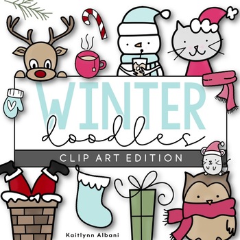 Preview of Winter - Christmas Doodles | Clip Art [IN COLOR!]