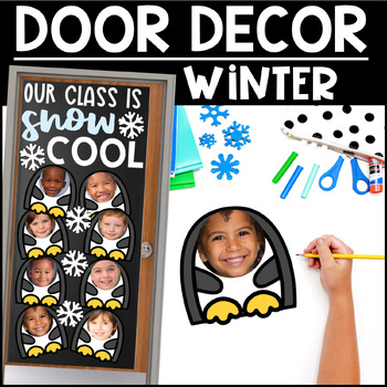 Preview of Winter/Christmas Door Decor Snowflake Penguins