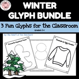 Winter / Christmas Glyph Bundle. (Snowman, Gingerbread Man