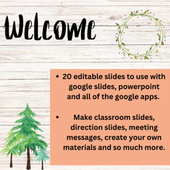 Preview of Winter/Christmas Google Slides Backgrounds Editable