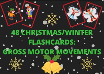 Preview of Christmas/Winter Gross Motor Flashcards: 48 count