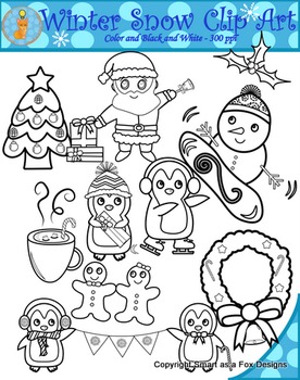 Winter Holiday Clipart (Christmas) by Smart as a Fox Designs | TpT