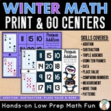 Winter Christmas Math Center Activities Fact Fluency Place