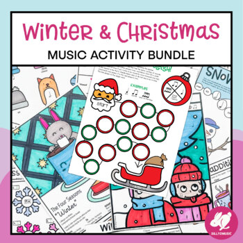 Preview of Winter & Christmas Music Worksheets & Activities Bundle